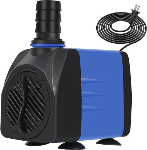 AQUANEAT Submersible Water Pump, 480GPH Small Aquarium Pump for Fish Tank, Hydroponics, Outdoor Fountain