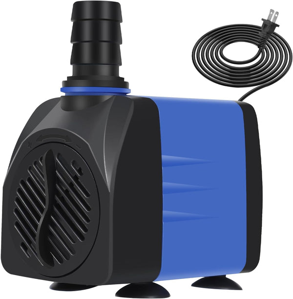 AQUANEAT Submersible Water Pump, 480GPH Small Aquarium Pump for Fish Tank, Hydroponics, Outdoor Fountain