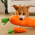 Tnyvm Pet Supplies Crinkle Dog Toy for Small, Medium, and Large Breeds, Cute Carrot with Soft Squeaker, Carrot Shape