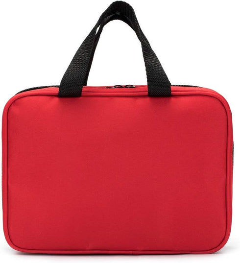 Red First Aid Bag, Empty Travel Rescue Pouch for Compact Survival Medicine, Green