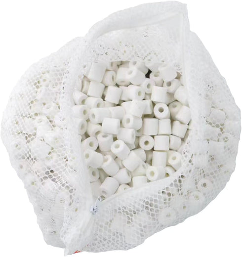 CNZ Premier Bulk Bio Ceramic Rings Filter Media for Aquarium Koi Fish Pond Reef Filter, 5-lbs