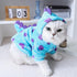 Dinosaur Dog Clothes for Small Dog Girl Boy,Fleece Winter Puppy Hoodies with Leash Ring,Cold Weather Coat for Cat,Funny Dog Dinosaur Costume for Christmas Halloween. (Blue-2, Small)