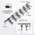 Fish Air Control Lever Valve Distributor, Stainless Steel Air Tubing Splitter for Aquarium (6 Way)