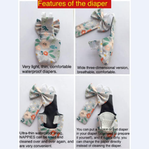 RRRIOT (2kg-2.75kg) Duck & Goose Diapers - Waterproof, Adjustable, Washable & Reusable Poultry Supplies