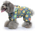 Dog Raincoat Four Legs Reflective Raincoat with Orange Pattern for All Seasons