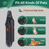 2-in-1 Dog Nail Grinder & Clippers for Large Medium Small Dogs, USB Rechargeable with Safety Guard and LED Lights