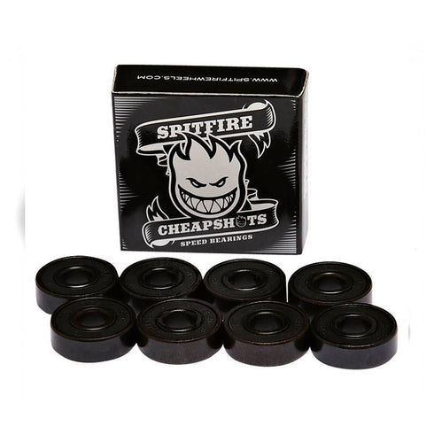 Spitfire Skateboard Wheels Cheapshots Bearings - Includes 8 Bearings & Bighead Sticker, Fits All Skateboarding