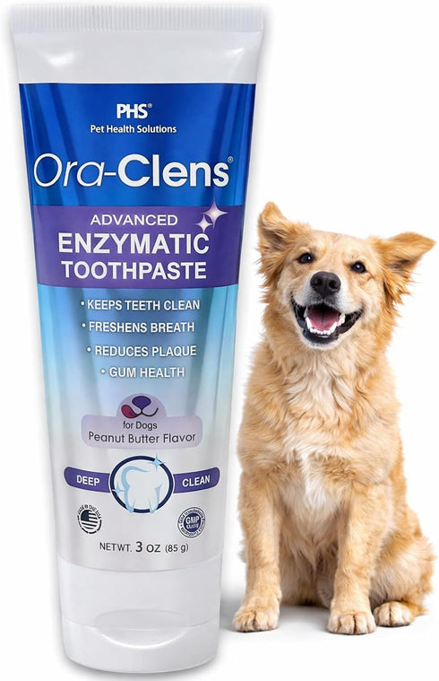 Advanced Enzymatic Toothpaste for Dogs, Peanut Butter Flavor Dog Toothpaste, Helps Clean