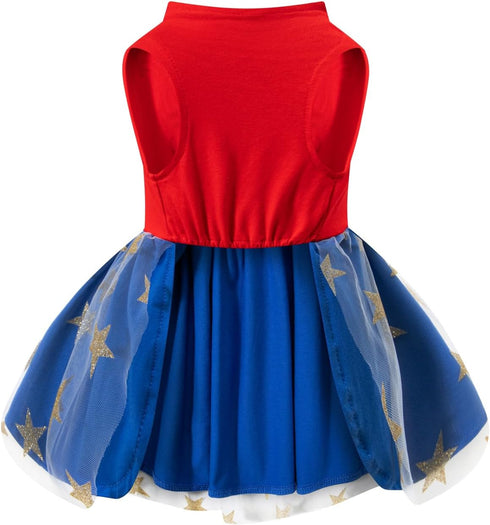 4th of July Dog Dress for Small Dogs Girl Patriotic Dog Clothes,Pet Cat Apparel (Medium)