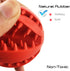ADUCK Dog Ball Toys for Aggressive Chewers - 2.8 Inch Fire Red Natural Soft Bouncy Rubber Ball for Pet IQ Training