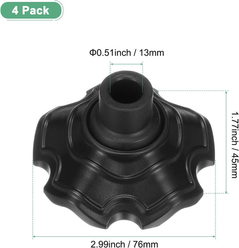 4-Pack 13mm M METERXITY Camping Chair Foot Pads, Plastic Anti-Sinking Folding Camp Chair Replacement Feet