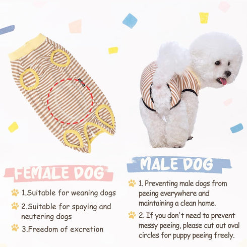 Dog Recovery Suit After Surgery, Spay Neuter Clothes for Female Dogs, E-Collar Cone Alternative, Pet Surgical Suit