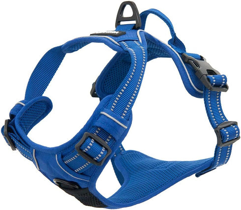 Voyager No Pull Dog Harness for Small Dogs, Adjustable Soft Pet Harness with Dual Leash Attachments, Royal Blue