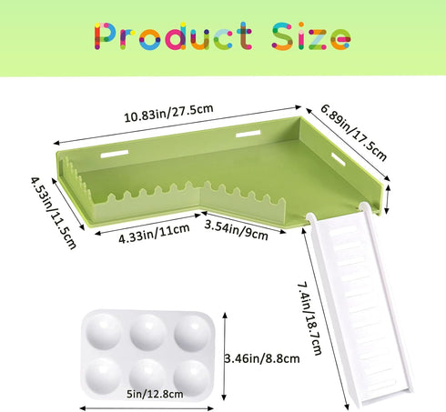 TTFdacai Hermit Crab Accessories - Platform with Ladder and Food Dish Hermit Crab Habitat Accessories Hermit Crab