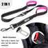 PoyPet 5 Feet Heavy Duty Dog Leash, Car Seat Belt, 2 Handles, Padded Traffic Grip for Extra Control (Pink)