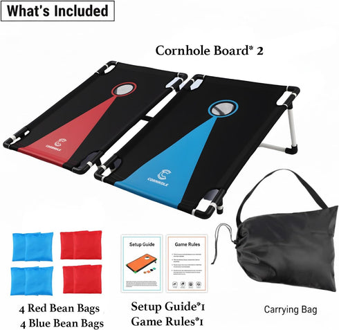 JOLLYBEAM 2026 Set 3FT 2FT 300D 8 Upgraded Cornhole Board for Kids Adults, x All Weather Corn Hole Game, Portable