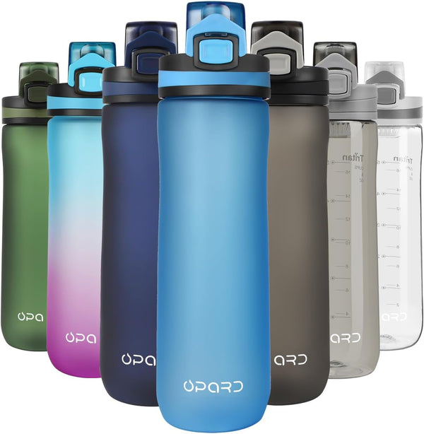 Opard Sports Water Bottles 20/24 Oz - BPA Free Leak Proof Tritan Plastic Bottle with Flip Top - Kids Water Bottle Fast