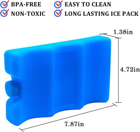 Packs Packs JMEXSUSS Reusable Ice for Cooler, Long Lasting Breastmilk Bottle Storage, Freezer Can Cooler for Lunch
