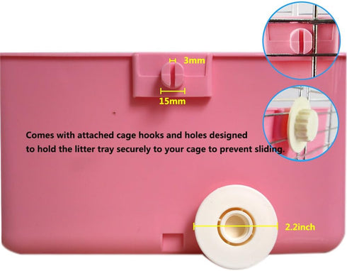 10"x8" Rat Small Litter Box, Square Corner Litter Box Training Pan with Grid Potty Tray Toilet for Cage Small