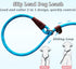 2 Pcs 8ft Slip Lead Dog Leash, Reflective No Pull Training Leash, 1/3" Nylon Rope for Small Medium Dogs (Blue+Black)