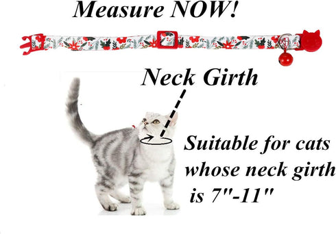 BoomBone Cat Christmas Collar Flower, Breakaway Puppy Collars Charms, Pet Xmas Accessories