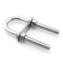 heyous Stainless Steel Marine Boat Stern Bow Eye Tie Down U Bolt, 1/2" Dia, 3" Thread Length Boat Accessories