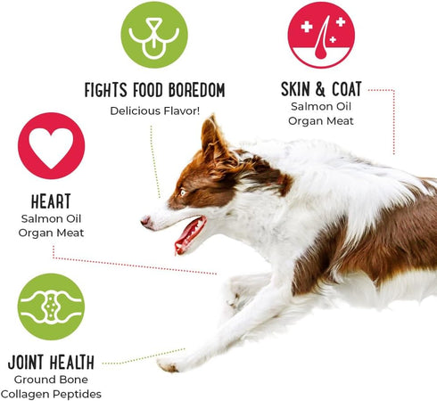 iHeartDogs Dog Food Topper - Freeze-Dried Raw Seasoning with Collagen Peptides, Grain Free (Chicken, 8 Ounce)