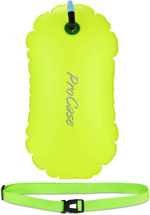 ProCase Swim Buoy Float - Swimming Bubble Safety Float with Adjustable Waist Belt for Open Water Swimmers and
