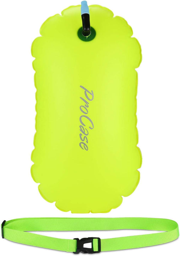 ProCase Swim Buoy Float - Swimming Bubble Safety Float with Adjustable Waist Belt for Open Water Swimmers and