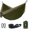 Portable Camping Hammock, Single/Double for Outdoor Hiking Travel, 210D Nylon Swing for Backyard & Garden
