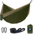 Portable Camping Hammock, Single/Double for Outdoor Hiking Travel, 210D Nylon Swing for Backyard & Garden