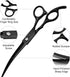 FAIGEO Set 5 in1) Professional Dog Grooming Scissors Stainless Steel Dog Grooming Kit - Thinning, Curved Scissors