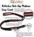 Alvalley Reflective Anti-Slip Multi Use Snap Hands Free Dog Training Leash, Black, 6.5 ft Long, Durable Nylon