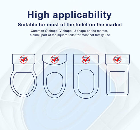 1 Ejoyous Cat Toilet Training Kit, Universal Reusable Environmentally Friendly Cat Toilet Trainer Easy to Use Cat