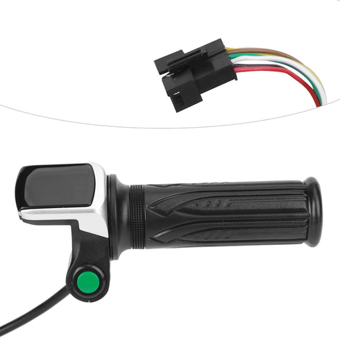 VGEBY Electric Bicycle Five-Star Turn Handle, LCD Screen Power Display with Switch for Throttle Handle