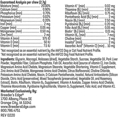 Revival Animal Health Breeder's Edge in Between for Her, Female Multivitamin for Cat/Small Dog - 90 ct