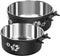 Stainless Steel Dog Crate Water Bowl, No Spill, 2 Pack Hanging Bowls for Medium Large Dogs, Metal Pet Feeder Dish