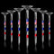 Plastic Golf Tees, Unbreakable 3 1/4" Pack of 50/80, Reduces Friction & Side Spin, Multiple Colors, USA Flag