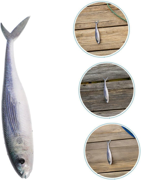 3D Toddmomy Bionic Soft Fishing Lures Pair Sinking Artificial Tuna Swimbaits for Saltwater and Freshwater Pike Fishing