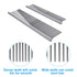 2 Pack Dog Combs with Rounded Ends, Stainless Steel Teeth for Grooming Long and Short Haired Pets