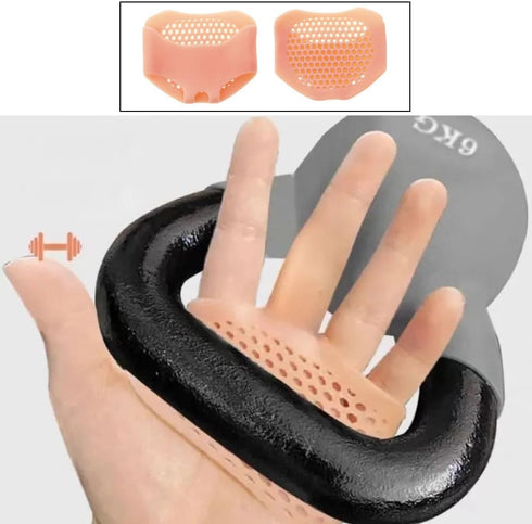 DeaHea 6 Set Pair Anti-Slip Workout Grips Pads Silicone Padded Weight Lifting Gloves Shock Absorption Palm Protector