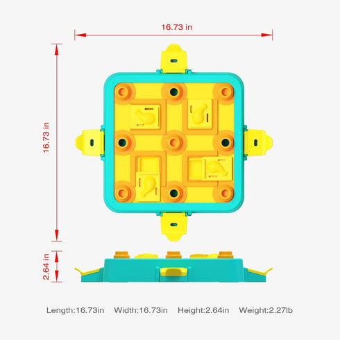 3 1 Dog Puzzle Toy Mental Stimulation - Level in Dogs Food Feeder Puzzle, Dog Treat Puzzle Feeder (Advanced-Blue Board)