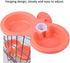 Double Dog Bowls, Dual Pets Hanging Pet Bowl for Food and Water Feeder, Plastic for Small Medium Dogs Cats