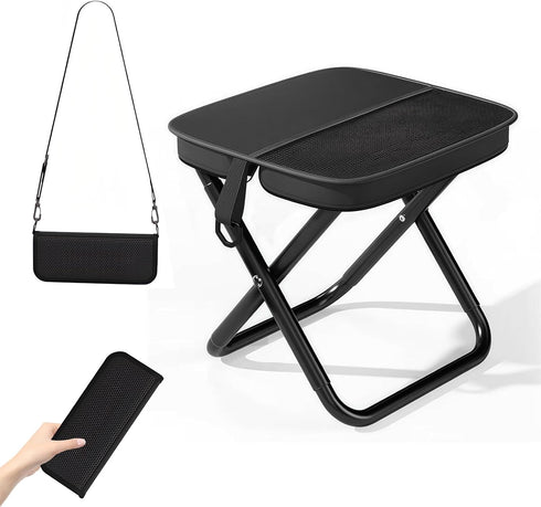 TatTech Folding Camping Stool - Lightweight Portable Collapsible Stool Compact Foldable Chair with