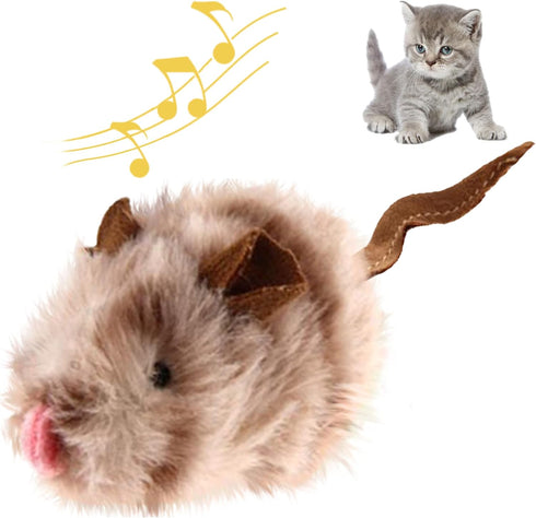 Gigwi Chirpy Cat Squeak Toy, Interactive Mouse Cat Toy with Melody Chaser for Kitten Play and Boredom Relief