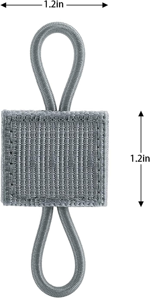 FRTKK Pack of 10 Tactical Gear Holder Clips for Molle Web Dominator Elastic Strings