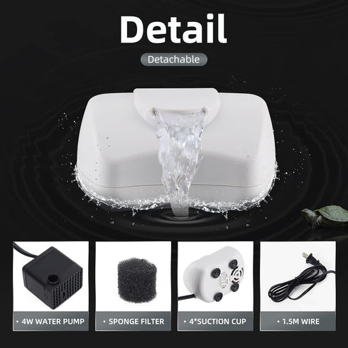UPETTOOLS Turtle Filter Aquarium Internal Filter - Low Level Water for Reptiles, Amphibians, and Cichlids