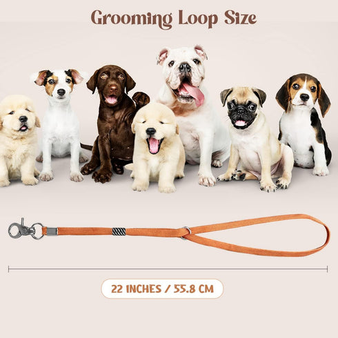 Pet Grooming Loop for Dogs - Adjustable Nylon Restraint Noose for Grooming Arm & Table - 5 Pack