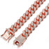 Rose Gold Dog Chain Collars for Small Dogs, Bling Crystal Glitter Rhinestone Metal Necklace for Small Medium Large