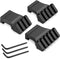 Picatinny Offset Rail Mounts, 3-4-5 Slots 45 Degree Low Profile Aluminum Rail for Flashlight Laser Sights, Set of 3